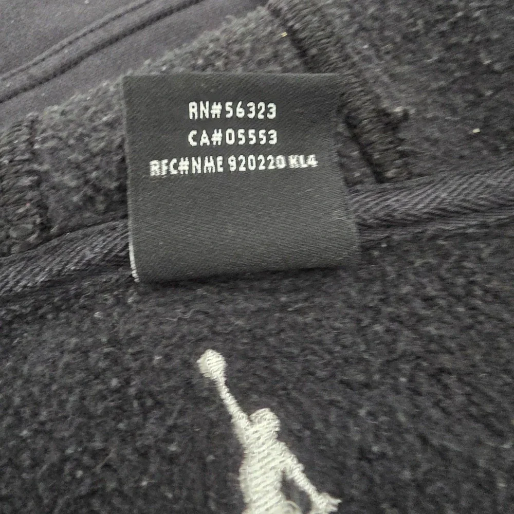 Jordan Hoodie Mens Large Black Jumpman Graphic Fleece Pullover Hooded Sweatshirt